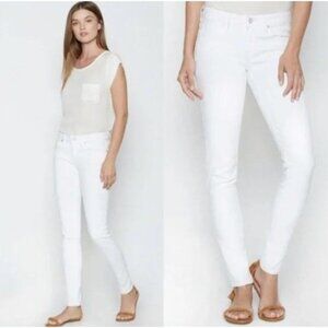 Joie Jeans‎ Women's size 25 Mid Rise Skinny Porcelain Denim White